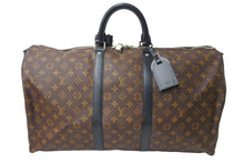 画像をギャラリービューアに読み込む, 極美品 LOUIS VUITTON ルイヴィトン キーポルバンドリエール55 ボストンバッグ M56714 モノグラムマカサー ブラウン ブラック 中古 66625
