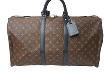 画像をギャラリービューアに読み込む, 極美品 LOUIS VUITTON ルイヴィトン キーポルバンドリエール55 ボストンバッグ M56714 モノグラムマカサー ブラウン ブラック 中古 66625