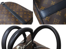 画像をギャラリービューアに読み込む, 極美品 LOUIS VUITTON ルイヴィトン キーポルバンドリエール55 ボストンバッグ M56714 モノグラムマカサー ブラウン ブラック 中古 66625