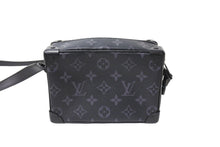 Load image into Gallery viewer, 極美品 LOUIS VUITTON ルイヴィトン モノグラム エクリプス ミニソフトトランク ショルダーバッグ M44735 ブラック 中古 66632