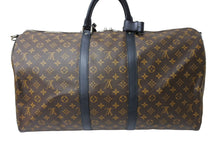 画像をギャラリービューアに読み込む, 極美品 LOUIS VUITTON ルイヴィトン キーポルバンドリエール55 ボストンバッグ M56714 モノグラムマカサー ブラウン ブラック 中古 66633