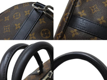 画像をギャラリービューアに読み込む, 極美品 LOUIS VUITTON ルイヴィトン キーポルバンドリエール55 ボストンバッグ M56714 モノグラムマカサー ブラウン ブラック 中古 66633