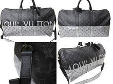 画像をギャラリービューアに読み込む, LOUIS VUITTON ルイヴィトン キーポル バンドリエール50 ボストンバッグ M43817 モノグラムスプリット ブラック シルバー 美品 中古 66634