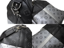 画像をギャラリービューアに読み込む, LOUIS VUITTON ルイヴィトン キーポル バンドリエール50 ボストンバッグ M43817 モノグラムスプリット ブラック シルバー 美品 中古 66634