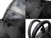 画像をギャラリービューアに読み込む, LOUIS VUITTON ルイヴィトン キーポル バンドリエール50 ボストンバッグ M43817 モノグラムスプリット ブラック シルバー 美品 中古 66634