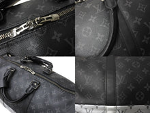 画像をギャラリービューアに読み込む, LOUIS VUITTON ルイヴィトン キーポル バンドリエール50 ボストンバッグ M43817 モノグラムスプリット ブラック シルバー 美品 中古 66634