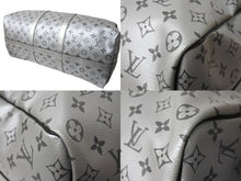 画像をギャラリービューアに読み込む, LOUIS VUITTON ルイヴィトン キーポル バンドリエール50 ボストンバッグ M43817 モノグラムスプリット ブラック シルバー 美品 中古 66634