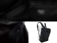 画像をギャラリービューアに読み込む, 極美品 LOUIS VUITTON ルイヴィトン 20SS モノグラムエクリプス スティーマーバックパック M44052 ブラック リュック ロゴ ヴァージル 美品 中古 66635