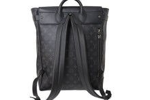 画像をギャラリービューアに読み込む, 極美品 LOUIS VUITTON ルイヴィトン 20SS モノグラムエクリプス スティーマーバックパック M44052 ブラック リュック ロゴ ヴァージル 美品 中古 66635