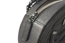 画像をギャラリービューアに読み込む, 極美品 CHANEL シャネル CCフィグリー チェーン ショルダーバッグ 26番台 グレー キャビアスキン シルバー金具 ココマーク ロゴ 中古 66637