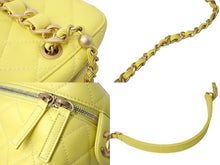 画像をギャラリービューアに読み込む, 新品同様 CHANEL シャネル ココマーク バニティ 2WAYショルダーバッグ ラムスキン 22AW AS3357 イエロー ゴールド金具 中古 66640