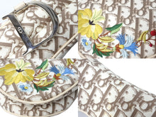 画像をギャラリービューアに読み込む, Christian Dior クリスチャンディオール サドルバッグ エンブロイダリー ハンドバッグ ベージュ 2005年 美品 中古 66650