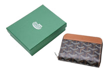 画像をギャラリービューアに読み込む, 新品未使用 GOYARD ゴヤール マティニョンPM ブラック ブラウン PVCコーティングレザー レザー ラウンドファスナー 66651