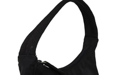 画像をギャラリービューアに読み込む, PRADA プラダ ホーボー ハンドバッグ ワンショルダーバッグ MV515 トライアングルロゴ ナイロン ブラック 美品 中古 66660