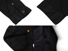 画像をギャラリービューアに読み込む, EVISU エビス デニムジャケット シーガルプリント 1507 JAPAN製 コットン ブラック サイズ46 美品 中古 66665