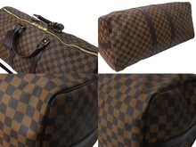 Load image into Gallery viewer, LOUIS VUITTON ルイ ヴィトン キーポル バンドリエール55 ボストンバッグ N41414 ダミエエベヌ ブラウン 美品 中古 66667