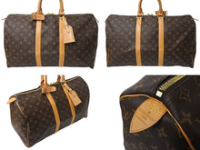 画像をギャラリービューアに読み込む, LOUIS VUITTON ルイヴィトン キーポル45 ボストンバッグ M41428 モノグラム ブラウン ゴールド金具 美品 中古 66684