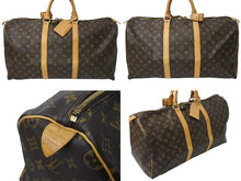 画像をギャラリービューアに読み込む, LOUIS VUITTON ルイヴィトン キーポル50 ボストンバッグ M41426 モノグラムキャンバス ゴールド金具 ブラウン 美品 中古 66688