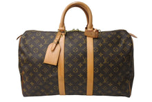 画像をギャラリービューアに読み込む, LOUIS VUITTON ルイヴィトン キーポル45 ボストンバッグ M41428 モノグラム ブラウン ゴールド金具 美品 中古 66689