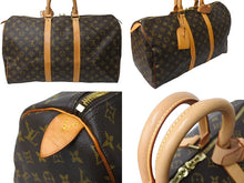 画像をギャラリービューアに読み込む, LOUIS VUITTON ルイヴィトン キーポル45 ボストンバッグ M41428 モノグラム ブラウン ゴールド金具 美品 中古 66689