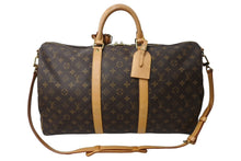 画像をギャラリービューアに読み込む, LOUIS VUITTON ルイヴィトン キーポルバンドリエール50 ボストンバッグ M41416 モノグラムキャンバス ゴールド金具 ブラウン 美品 中古 66691