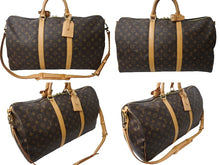 画像をギャラリービューアに読み込む, LOUIS VUITTON ルイヴィトン キーポルバンドリエール50 ボストンバッグ M41416 モノグラムキャンバス ゴールド金具 ブラウン 美品 中古 66691