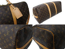 画像をギャラリービューアに読み込む, LOUIS VUITTON ルイヴィトン キーポルバンドリエール50 ボストンバッグ M41416 モノグラムキャンバス ゴールド金具 ブラウン 美品 中古 66691