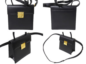 Givenchy ジバンシー ハンドバッグ ショルダーバッグ 2WAYバッグ ロゴプレート ブラック レザー ゴールド金具 美品 中古 66693 –  Casanova Vintage