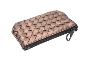 BOTTEGAVENETA ボッテガヴェネタ イントレチャート コインキーケース コインケース 131232 V0016 レザー ブロンズ 美品 中古 66695