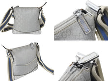 Load image into Gallery viewer, GUCCI グッチ ショルダーバッグ 147671 GGキャンバス レザー シェリーライン シルバー ポシェット クロスボディ 美品 中古 66706