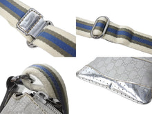 Load image into Gallery viewer, GUCCI グッチ ショルダーバッグ 147671 GGキャンバス レザー シェリーライン シルバー ポシェット クロスボディ 美品 中古 66706