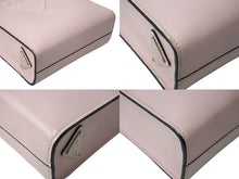 画像をギャラリービューアに読み込む, PRADA プラダ ハンドバッグ ショルダーバッグ 2WAY 1BA333 トライアングルロゴ カーフスキン ピンク シルバー金具 美品 中古 66707