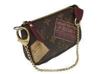 画像をギャラリービューアに読み込む, LOUIS VUITTON ルイヴィトン モノグラム ミニポシェット アクセソワール ラベルコレクション ポーチ M63798 美品 中古 66712