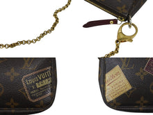 画像をギャラリービューアに読み込む, LOUIS VUITTON ルイヴィトン モノグラム ミニポシェット アクセソワール ラベルコレクション ポーチ M63798 美品 中古 66712