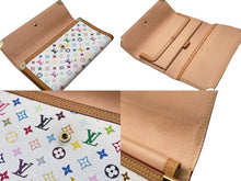 画像をギャラリービューアに読み込む, LOUIS VUITTON ルイヴィトン ポルトトレゾール インターナショナル M92659 3つ折り長財布 モノグラムキャンバス マルチカラー 美品 中古 66717