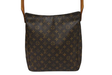 Load image into Gallery viewer, LouisVuitton ルイヴィトン ルーピングGM トートバッグ ハンドバッグ M51145 モノグラムキャンバス ブラウン ゴールド金具 美品 中古 66721