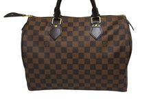画像をギャラリービューアに読み込む, LOUIS VUITTON ルイヴィトン スピーディ30 ボストンバッグ ダミエ N41531 ゴールド金具 ブラウン 美品 中古 66722
