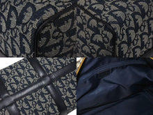 画像をギャラリービューアに読み込む, ChristianDior クリスチャンディオール ヴィンテージ トロッター ボストン ハンドバッグ ジャガード ネイビー 美品 中古 66723