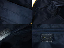 画像をギャラリービューアに読み込む, ChristianDior クリスチャンディオール ヴィンテージ トロッター ボストン ハンドバッグ ジャガード ネイビー 美品 中古 66723