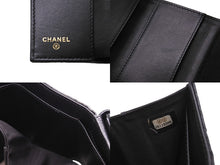 画像をギャラリービューアに読み込む, CHANEL シャネル ボーイシャネル 三つ折り財布 26番台 コンパクトウォレット キルティング ココマーク ブラック 美品 中古 66733