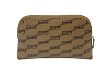 画像をギャラリービューアに読み込む, 極美品 BALENCIAGA バレンシアガ BBモノグラム トイレタリーポーチ 702624 総柄 ロゴ ブラウン ゴールド金具 中古 66737