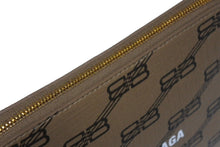 画像をギャラリービューアに読み込む, 極美品 BALENCIAGA バレンシアガ BBモノグラム トイレタリーポーチ 702624 総柄 ロゴ ブラウン ゴールド金具 中古 66737