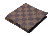 画像をギャラリービューアに読み込む, LOUIS VUITTON ルイヴィトン 二つ折り財布 ダミエ ポルト ビエカルト クレディモネ N61665 ブラウン 美品 中古 66740
