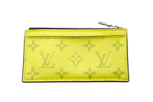 画像をギャラリービューアに読み込む, LOUIS VUITTON ルイヴィトン タイガラマ コインカード ホルダー カードケース イエロー M30950 シルバー金具 良品 中古 66747