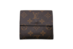 LOUIS VUITTON ルイヴィトン ポルトモネ ビエ カルトクレディ 二つ折り財布 M61652 モノグラム ブラウン ゴールド 中古 美品 66749