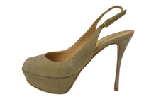 Load image into Gallery viewer, Sergio Rossi セルジオロッシ パンプス ヒール サイズ35 1/2 スウェード レザー ベージュ イタリア製 美品 中古 66758