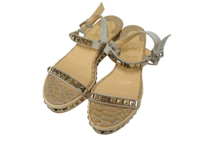 【美品】ChristianLouboutin ルブタンスタッズ　サンダル41.5 Christian Louboutin クリスチャンルブタン サンダル スタッズ