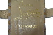 Load image into Gallery viewer, Christian Louboutin クリスチャンルブタン サンダル スタッズ ヴェッジソール ベージュ シルバー金具 美品 中古 66761