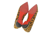 Load image into Gallery viewer, Christian Louboutin クリスチャンルブタン フラットシューズ スタッズ ヒョウ柄 サイズ35 1/2 美品 中古 66765