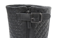 Load image into Gallery viewer, CHANEL シャネル ブーツ キルティング レザー エンジニアブーツ G28566 マトラッセ サイズ 36 レディース ブラック 良品 中古 66774